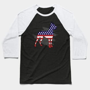 Dachshund 4th of July Patriotic American USA Flag Dog Gift Baseball T-Shirt